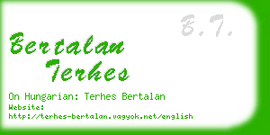 bertalan terhes business card